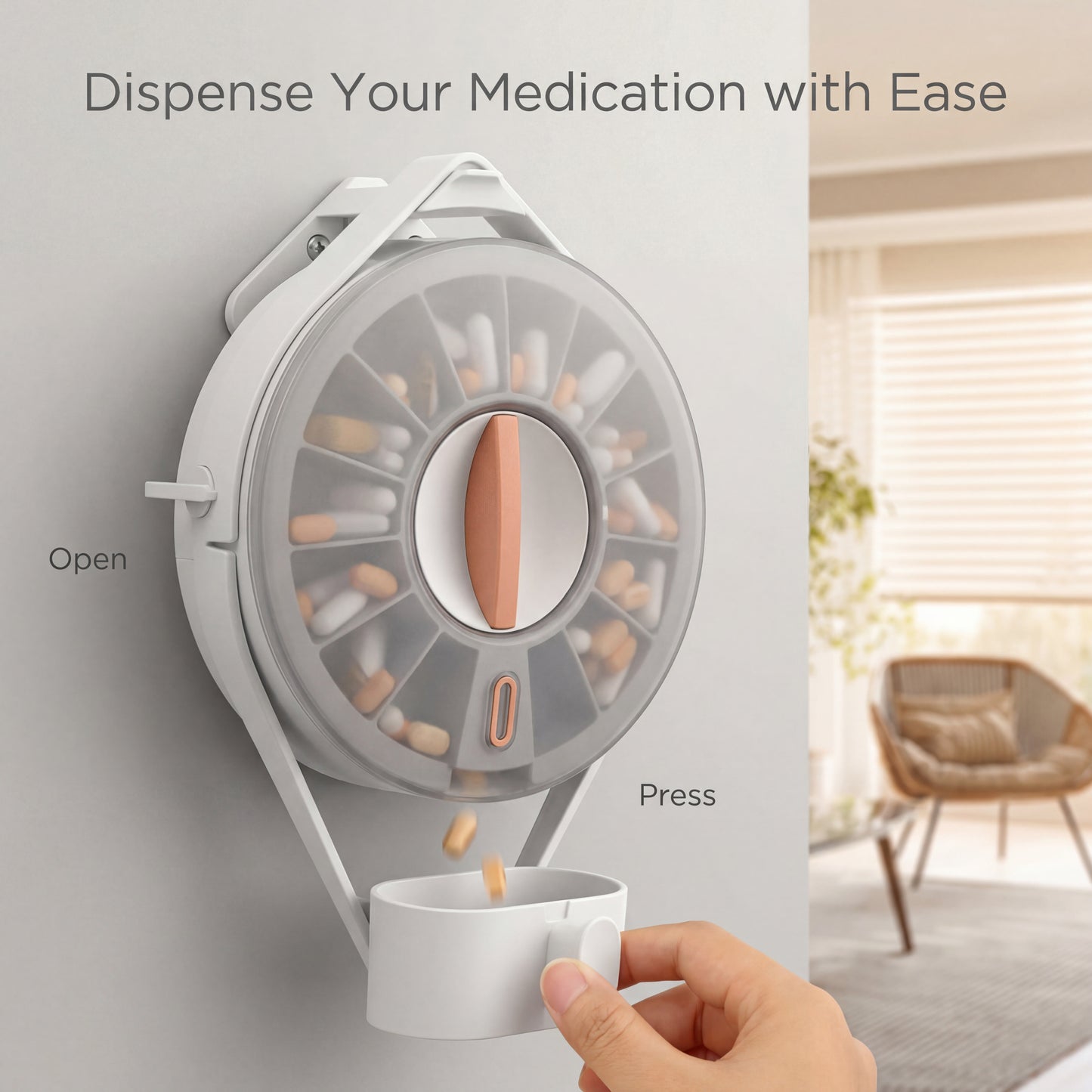 DailyDose Push-Button Pill Dispenser